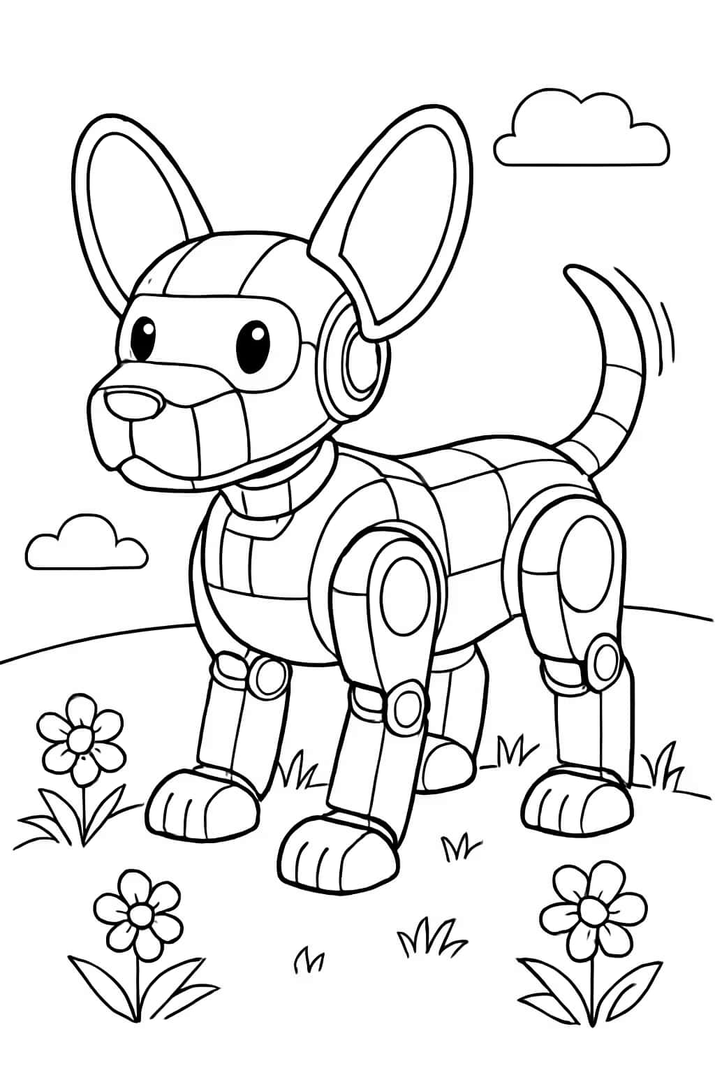 Robot Dog Companion Coloring Pages