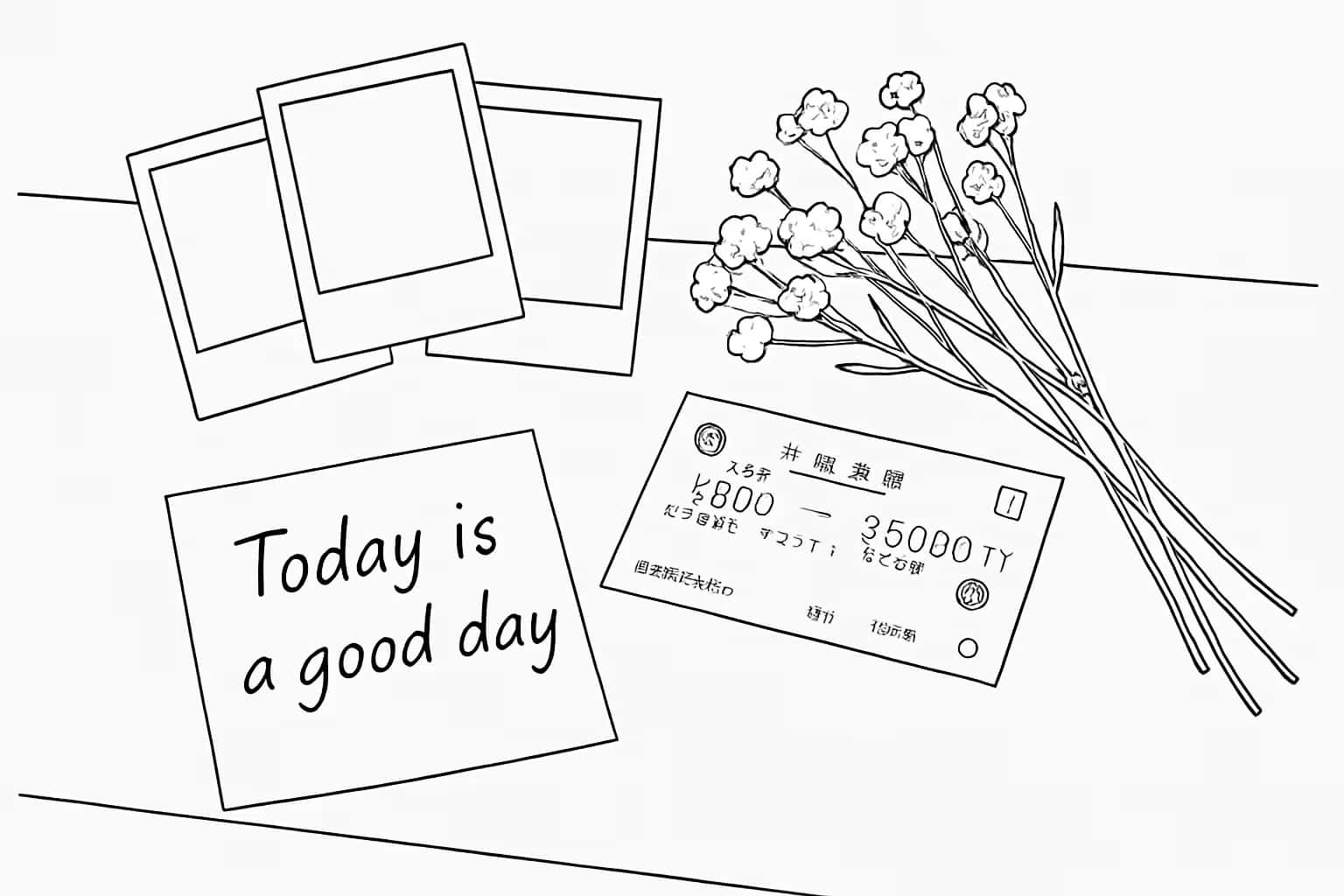 将照片转换为填色页的前后对比