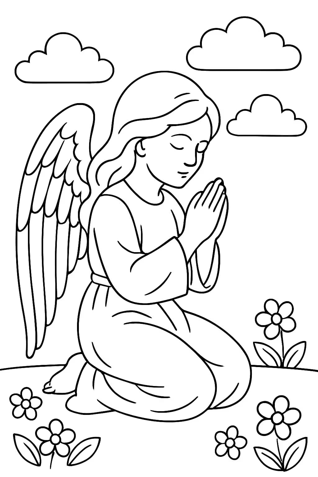 Páginas para colorear de ángeles
