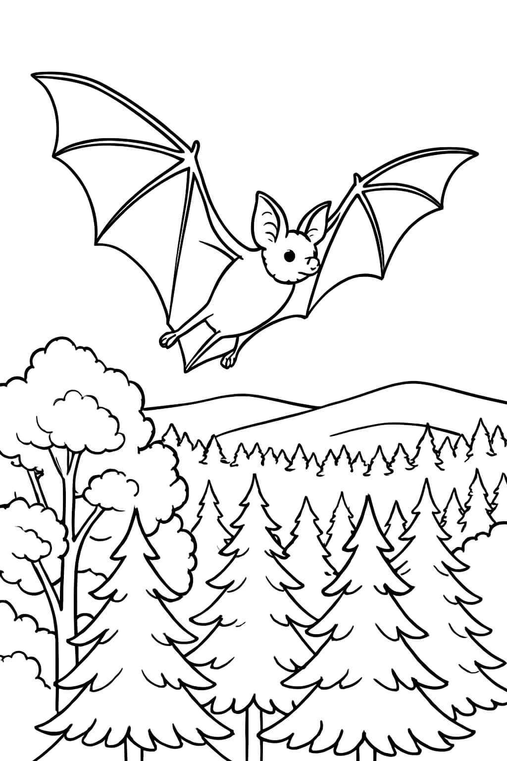 Páginas para colorear de murciélagos