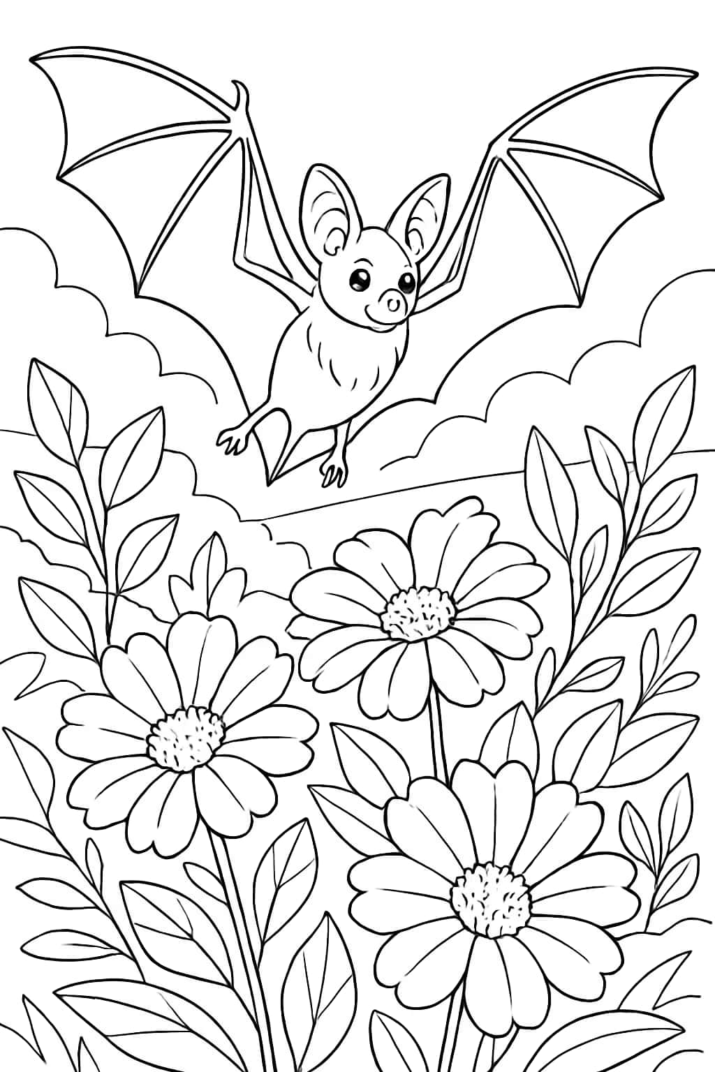 Páginas para colorear de murciélagos