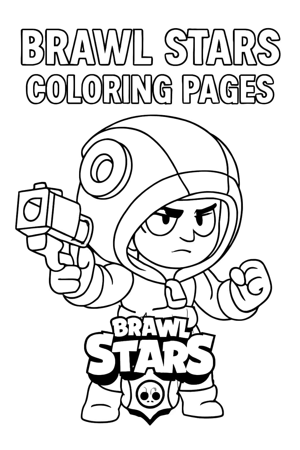 Brawl Stars 荒野亂鬥涂色頁 | 可打印線稿