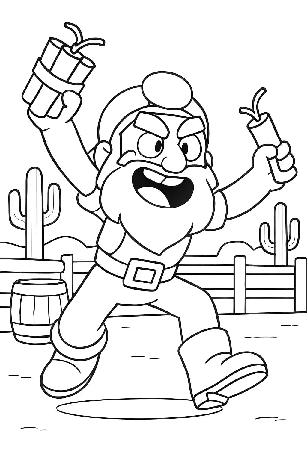 Brawl Stars 涂色頁 - Dynamike 投擲炸藥