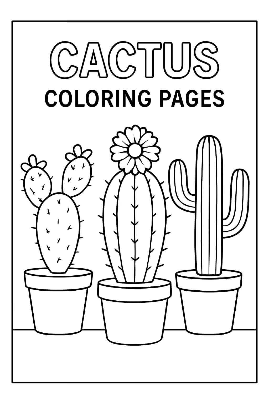 Cactus Coloring Pages | Free Printable Sheets for All Ages - Coloring Pages