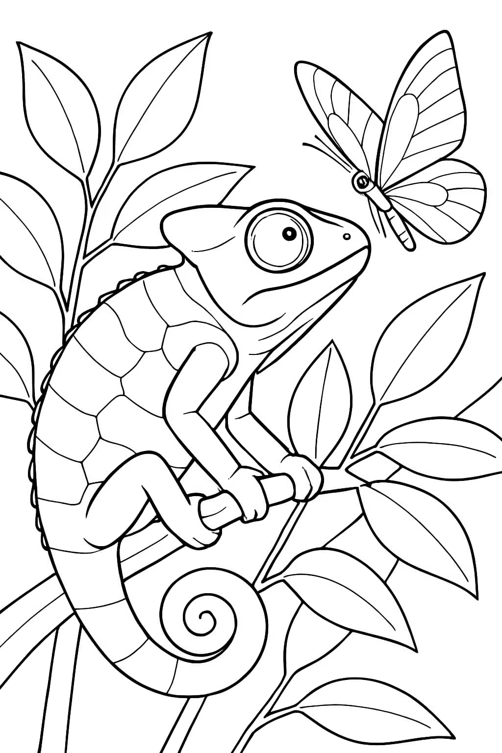 Chameleon pagine da colorare