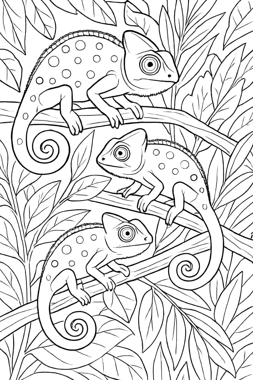 Pagine da colorare camaleonte