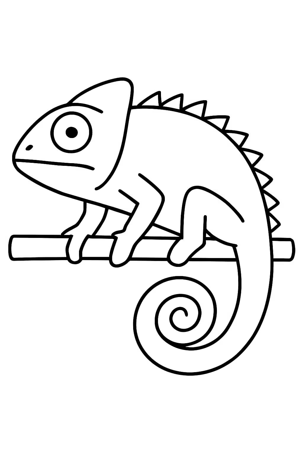 Chameleon Coloring Pages – Simple Printable for Toddlers
