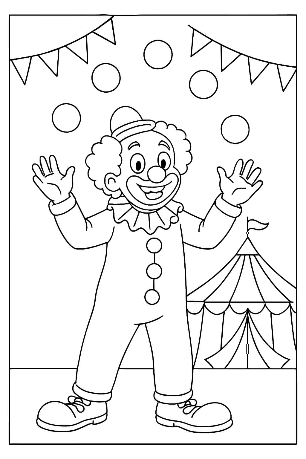 小丑涂色頁|Clown Coloring Pages