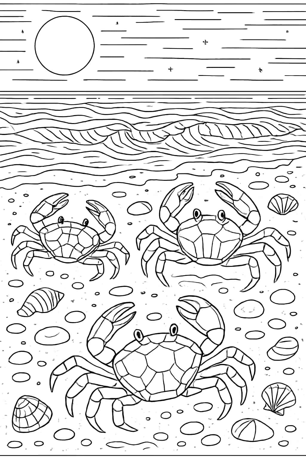 Páginas para colorear de cangrejos