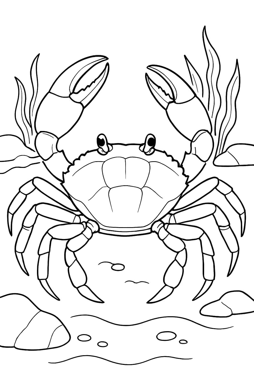 Páginas para colorear de cangrejos - Retrato realista