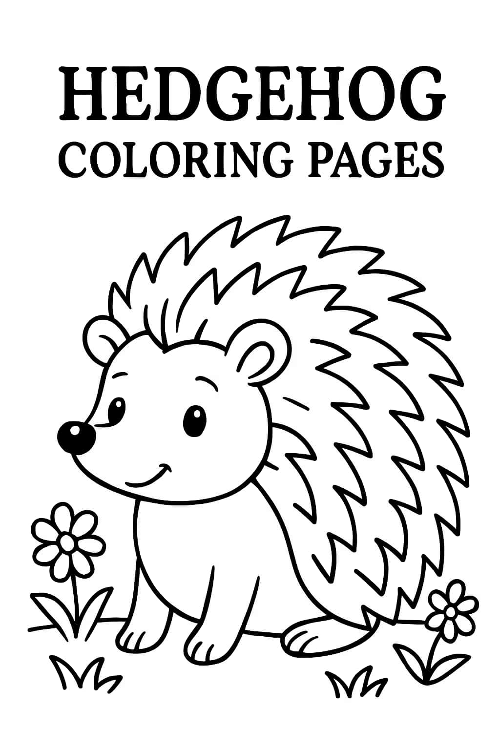 刺猬涂色頁 | 可打印動物線稿