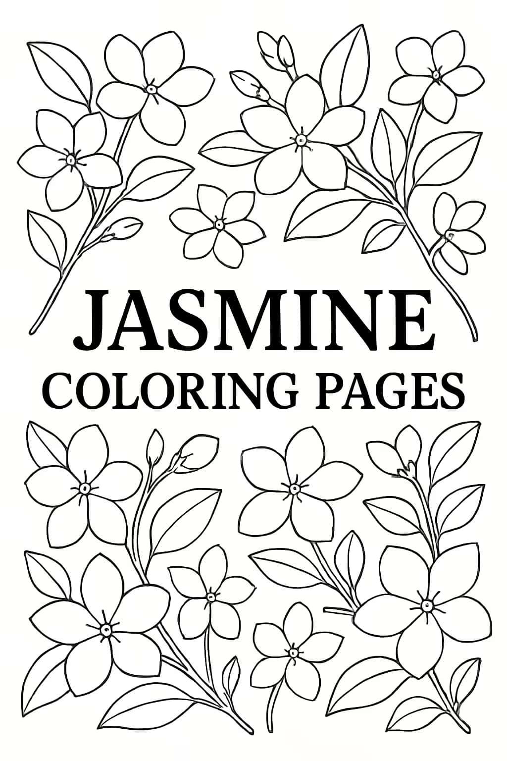 Jasmine Coloring Pages | Free Printable Flower Sheets - Coloring Pages