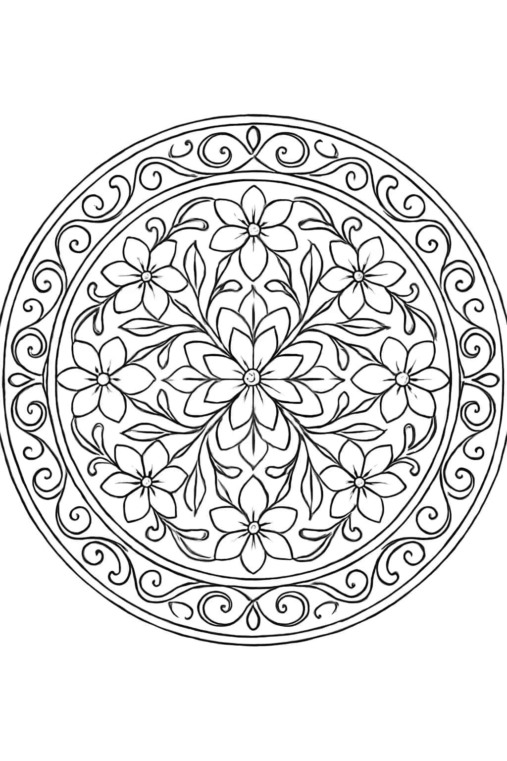 Jasmine Coloring Pages - Intricate Mandala Designs for Adults
