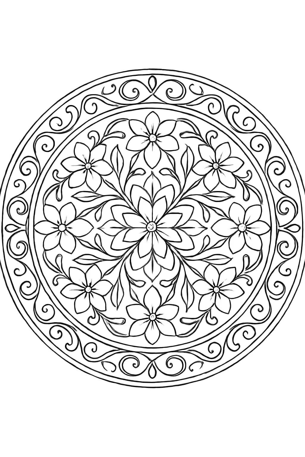Jasmine Coloring Pages – Intricate Mandala Designs for Adults