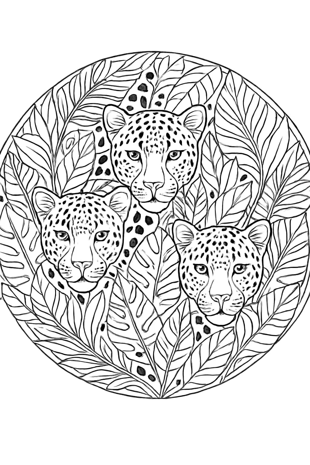 Leopard Coloring Pages | Intricate Mandala Designs for Adults