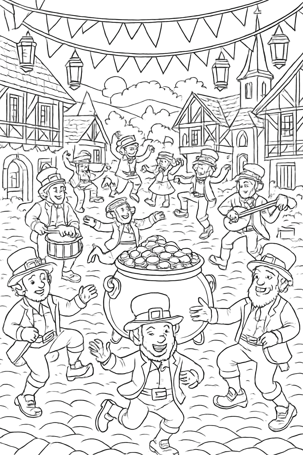 Leprechaun Coloring Pages - Festival Celebration for Adults