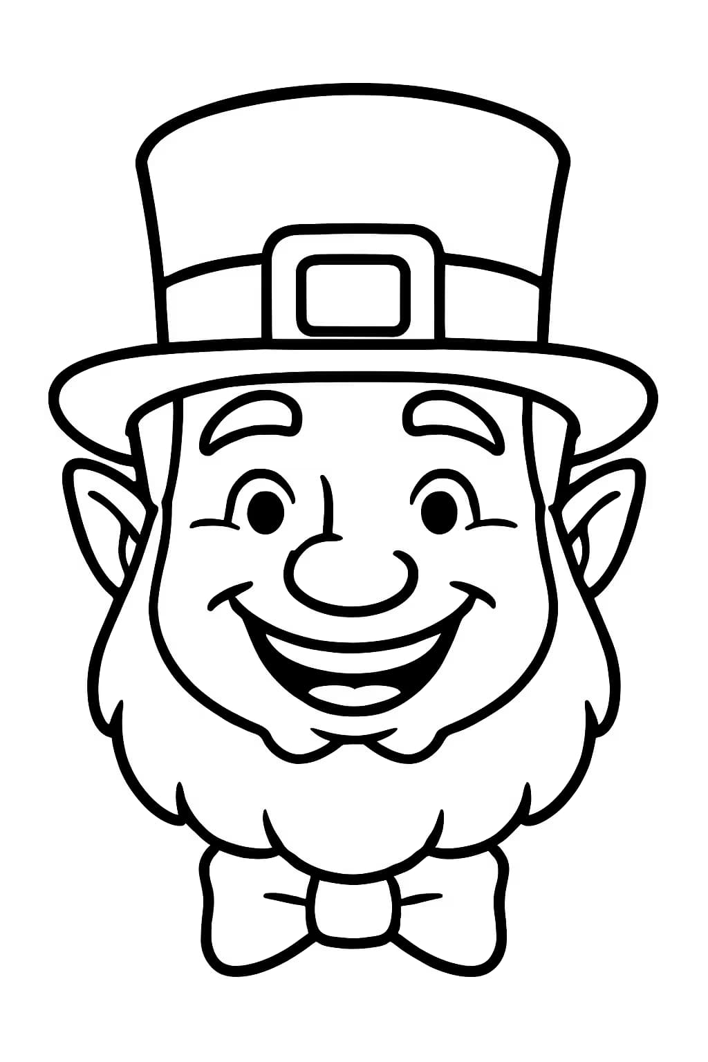 Leprechaun Coloring Pages – Leprechaun Face Close-Up