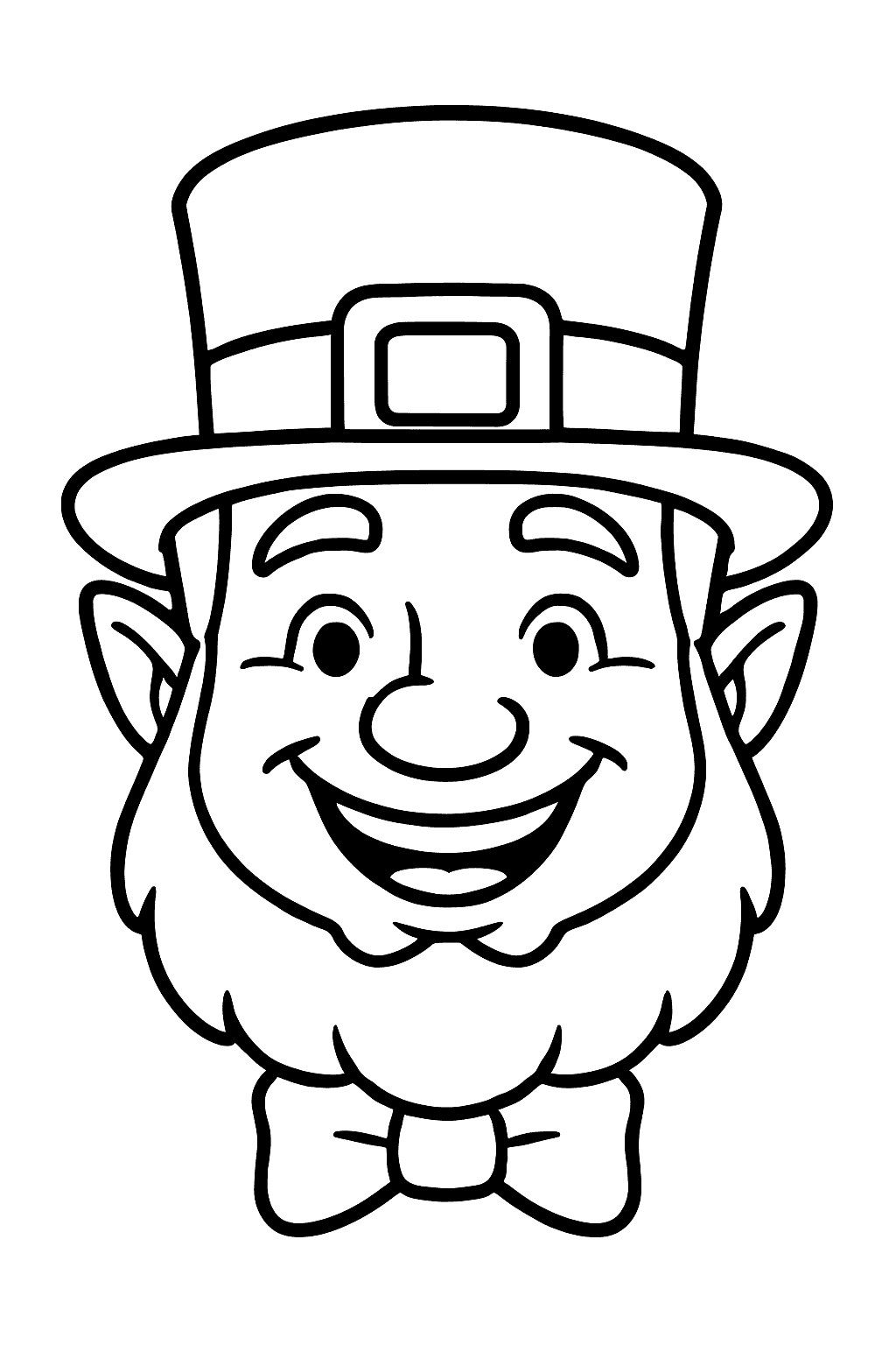 Leprechaun Coloring Pages - Leprechaun Face Close-Up