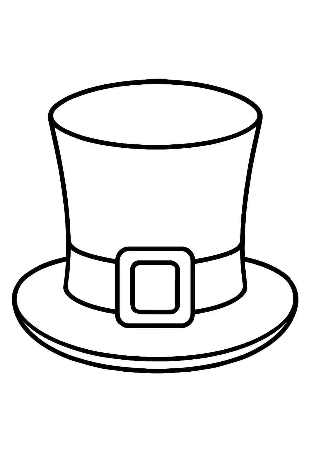Leprechaun Coloring Pages - Simple Leprechaun Hat for Toddlers