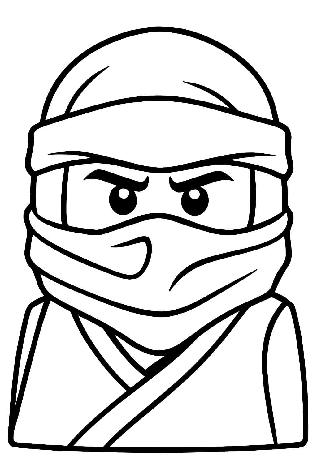 Ninjago ぬりえページ|ロイドのやさしい顔アップ