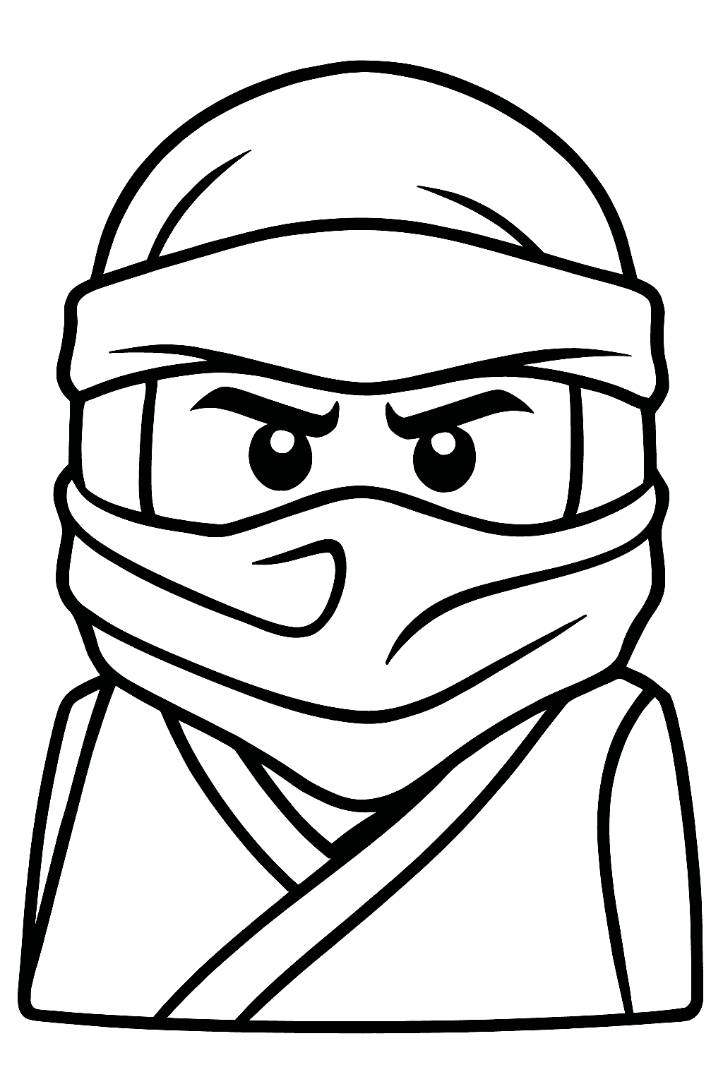 Ninjago Coloring Pages - Lloyd Simple Portrait for Toddlers