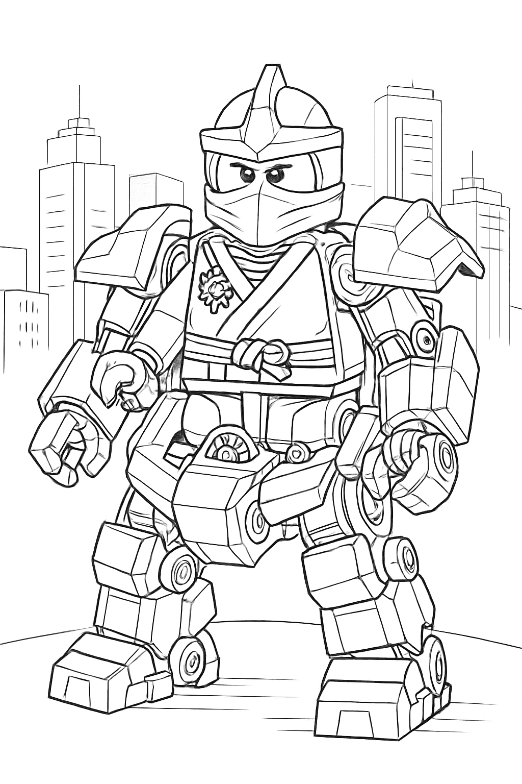 Ninjago 機械人涂色頁