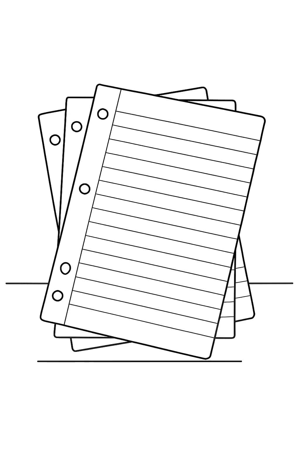 Notebook Paper Coloring Pages