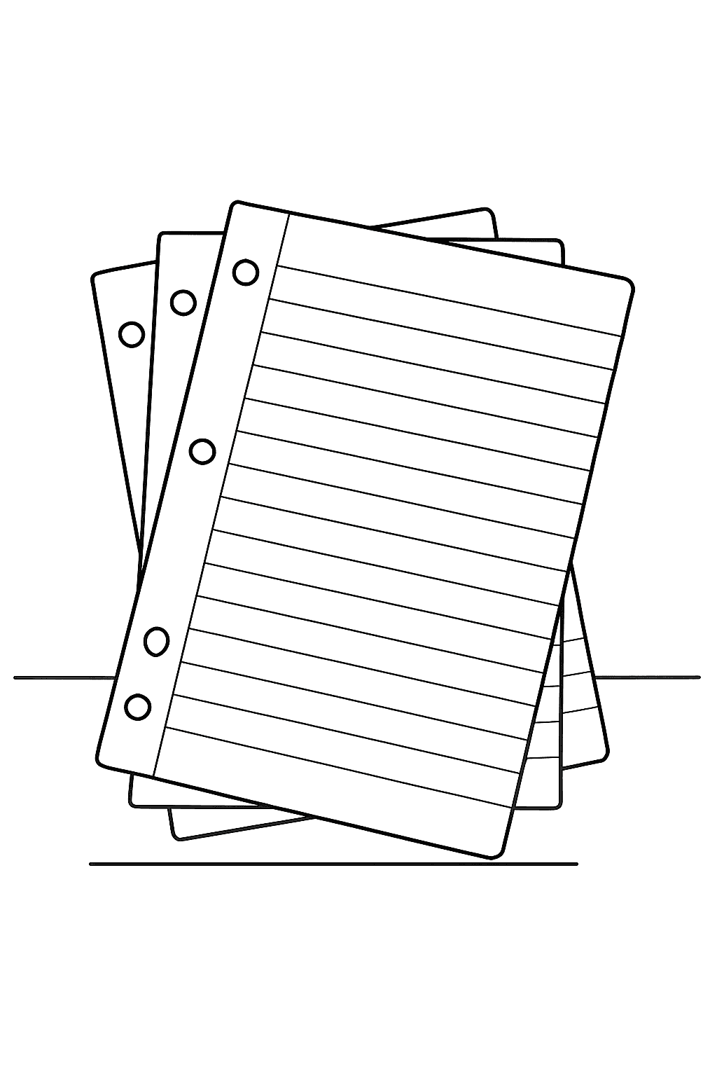 Notebook Paper Coloring Pages