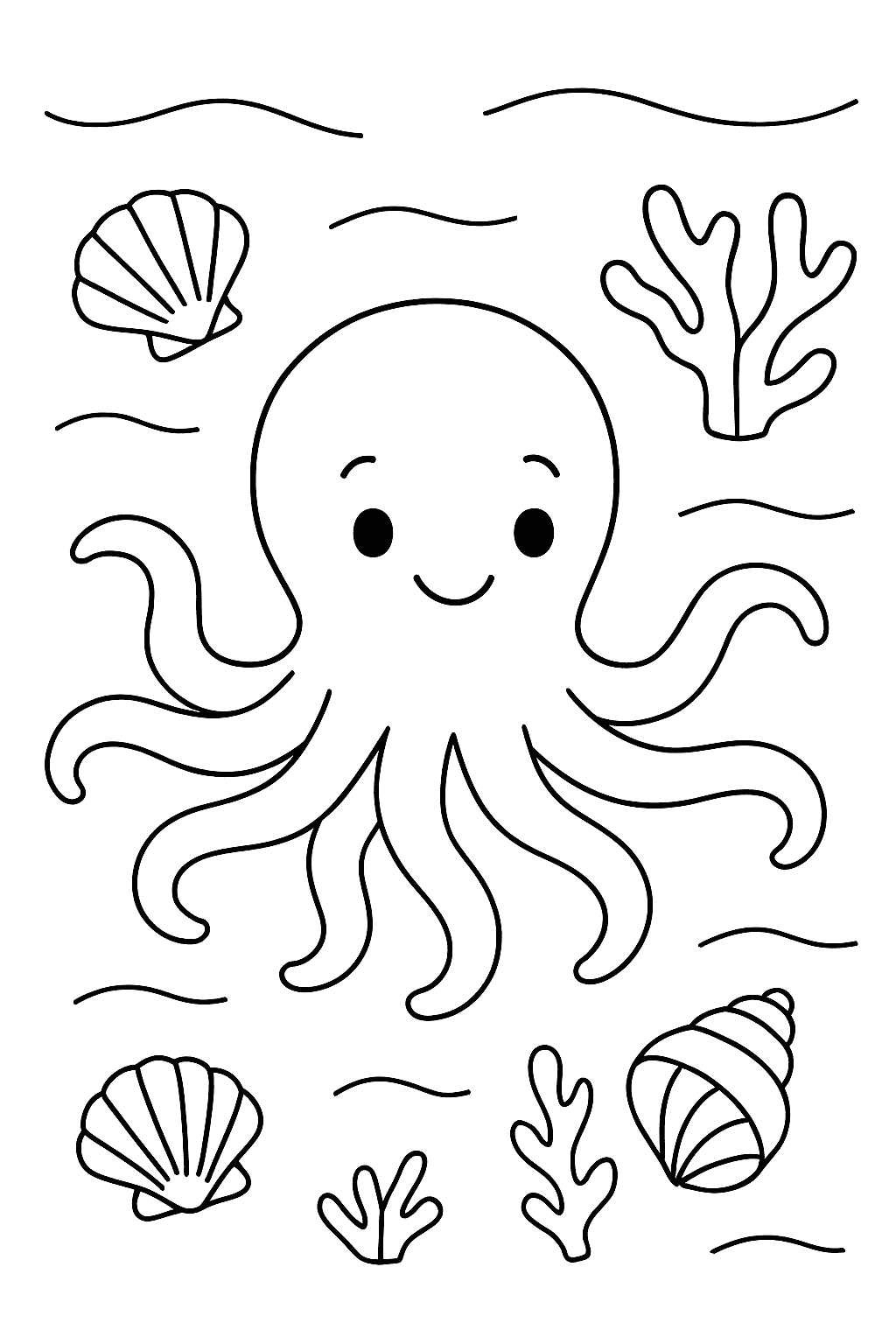 Octopus Coloring Pages - Fun Under the Sea Printables for Kids