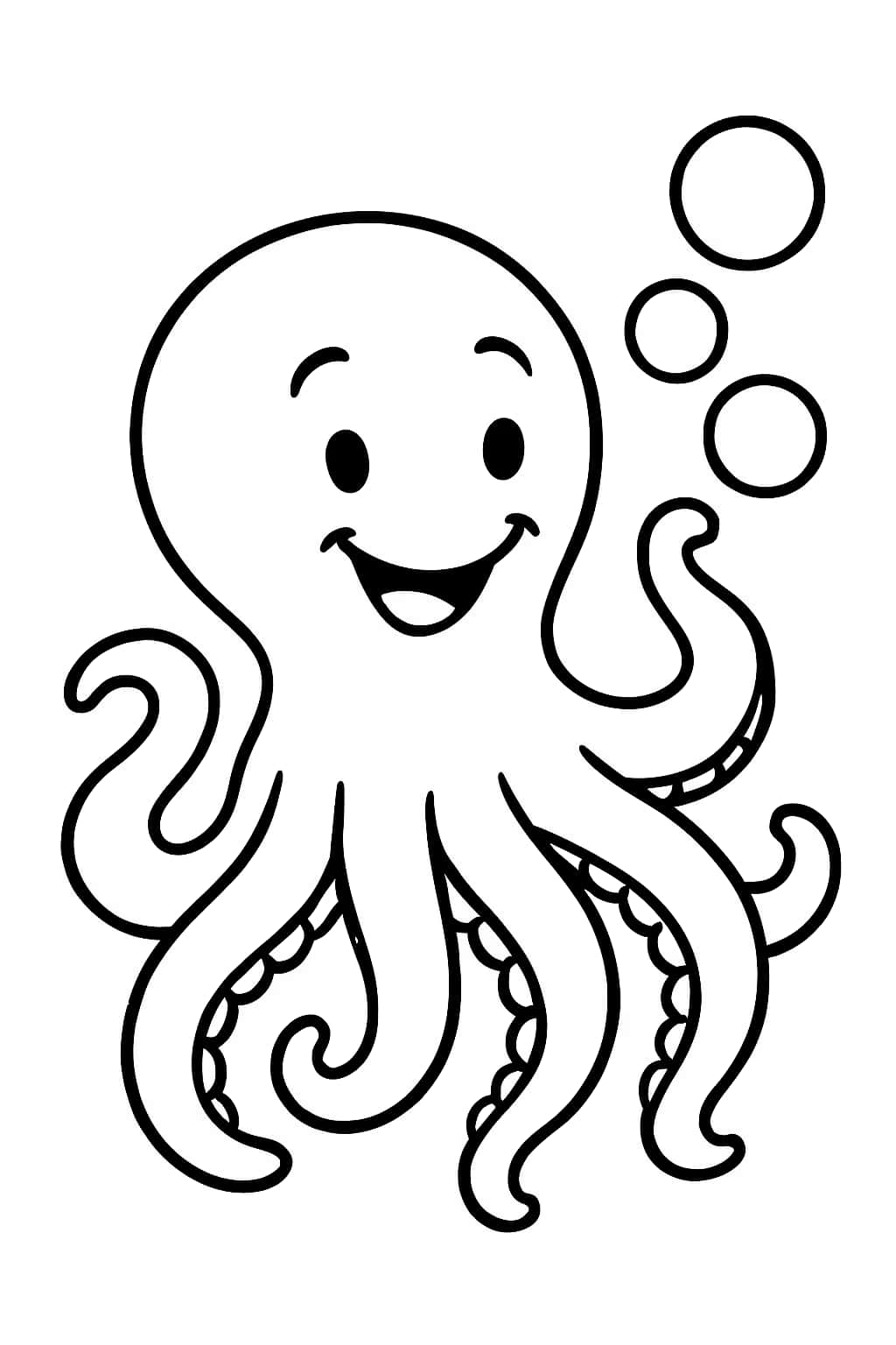 Octopus Coloring Pages - Fun Printable for Toddlers