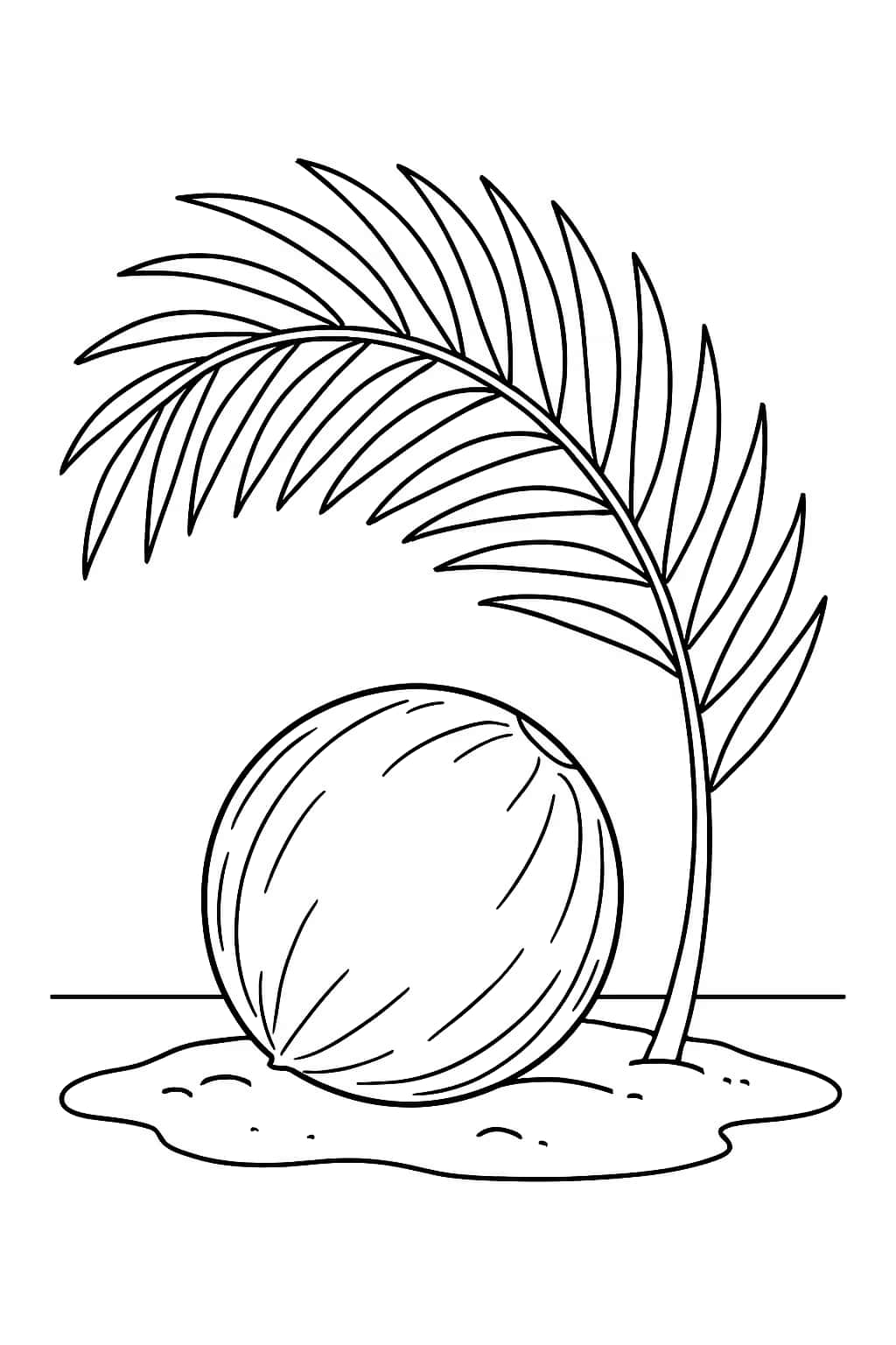 Palm Leaf Coloring Pages for Kids