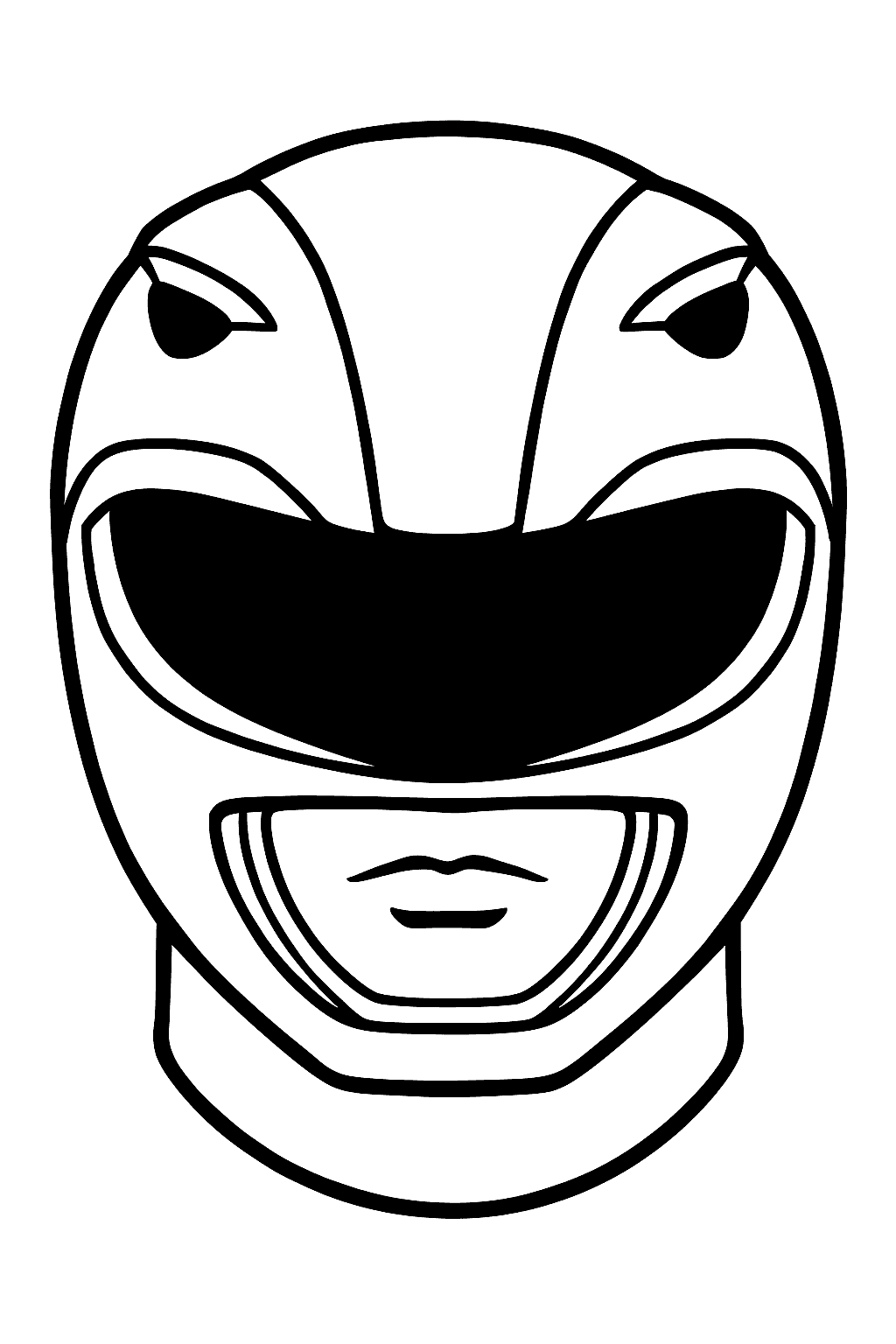 Power Rangers Coloring Pages - Simple Mascot Head for Toddlers