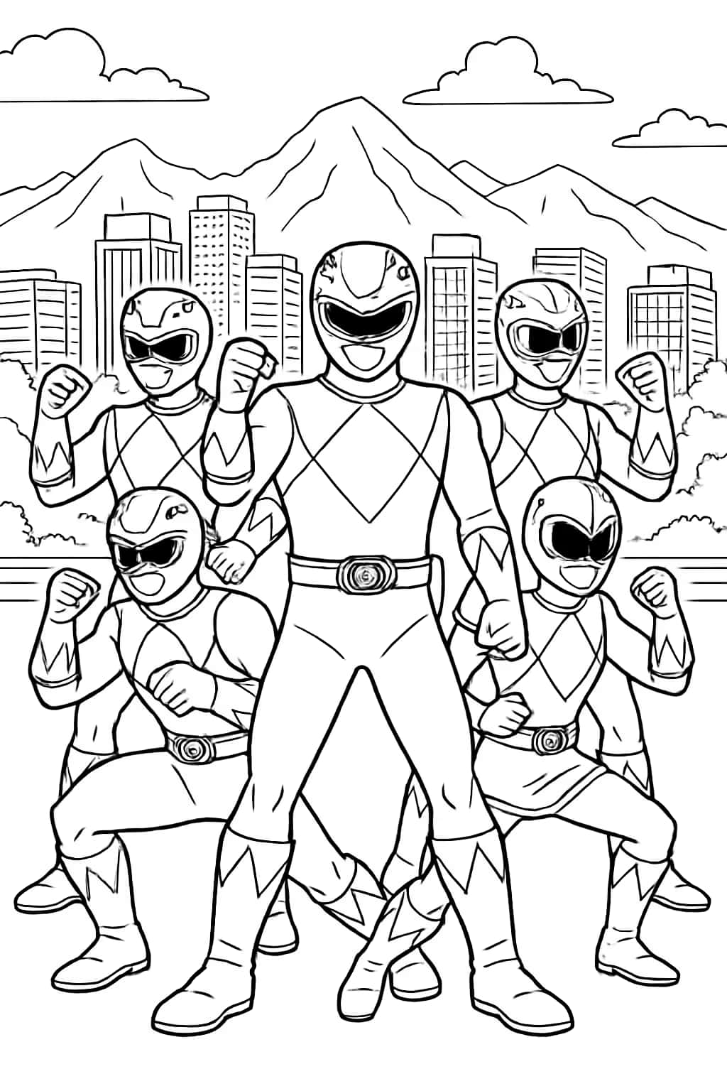 Power Rangers pagine da colorare