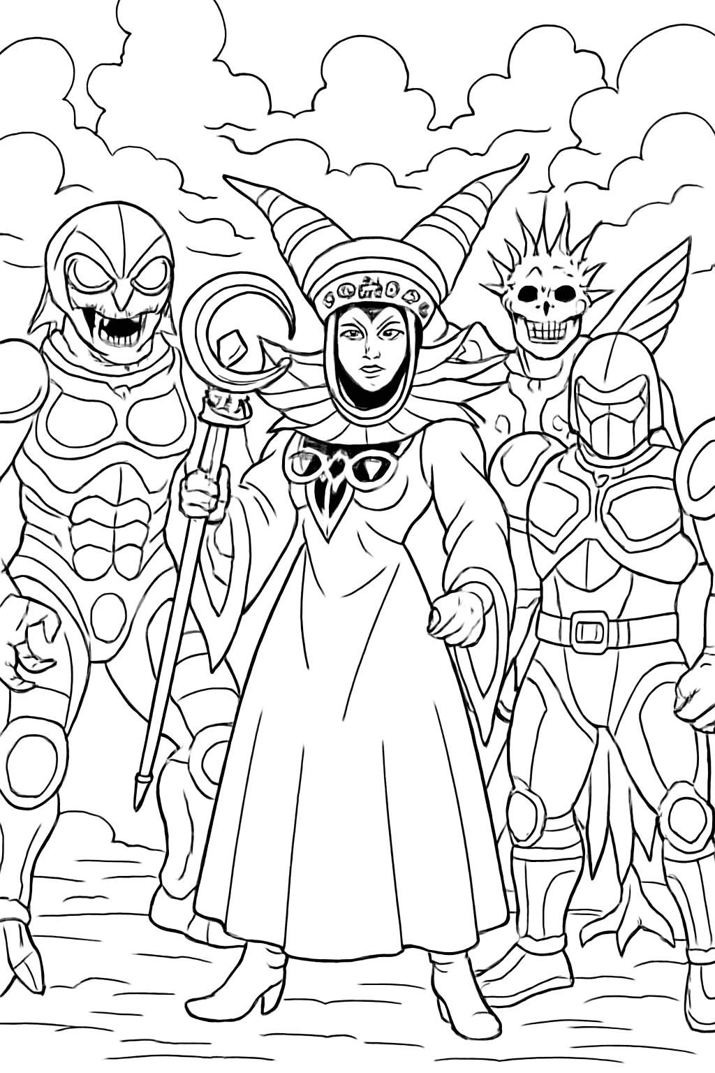 Power Rangers 反派角色涂色頁精選
