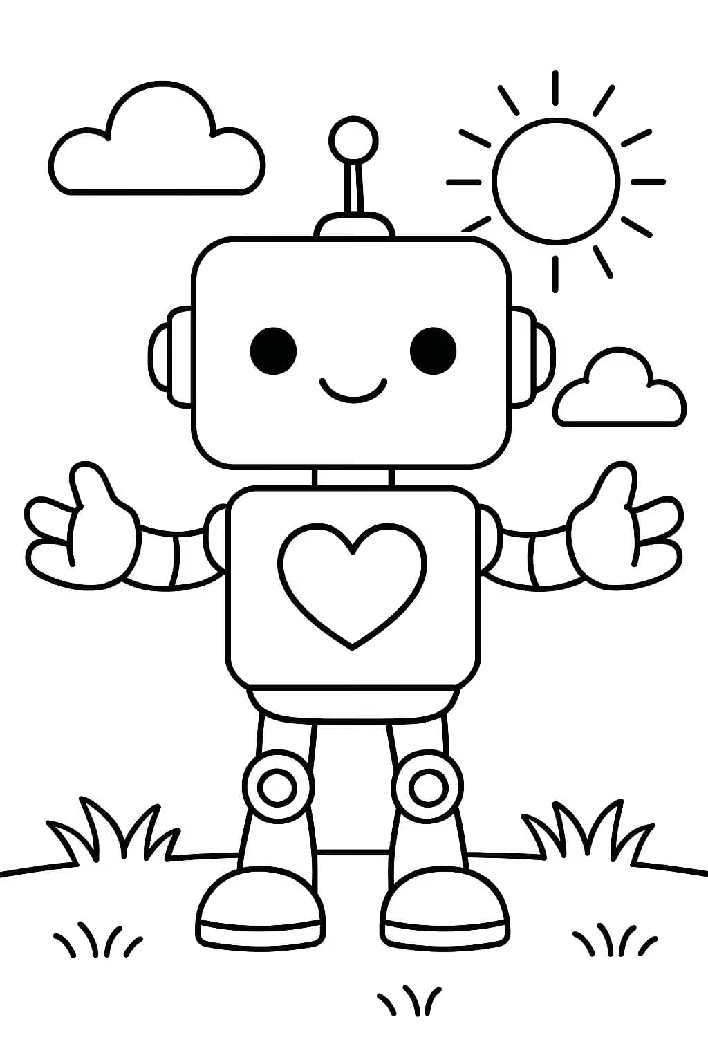 Robot Coloring Pages – Robot Best Friend for Kids