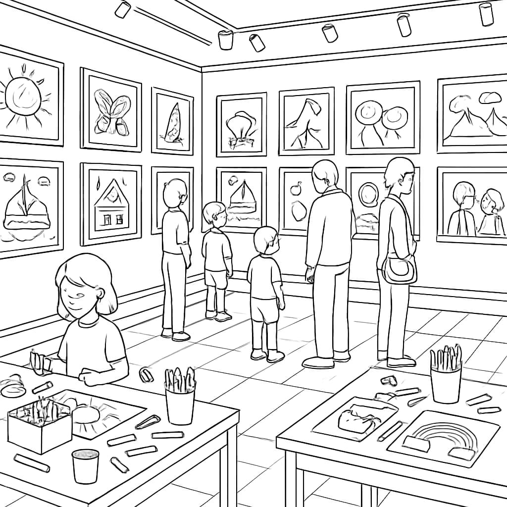 Crayon Malvorlagen – Crayon Art Gallery Ausmalbild für Erwachsene