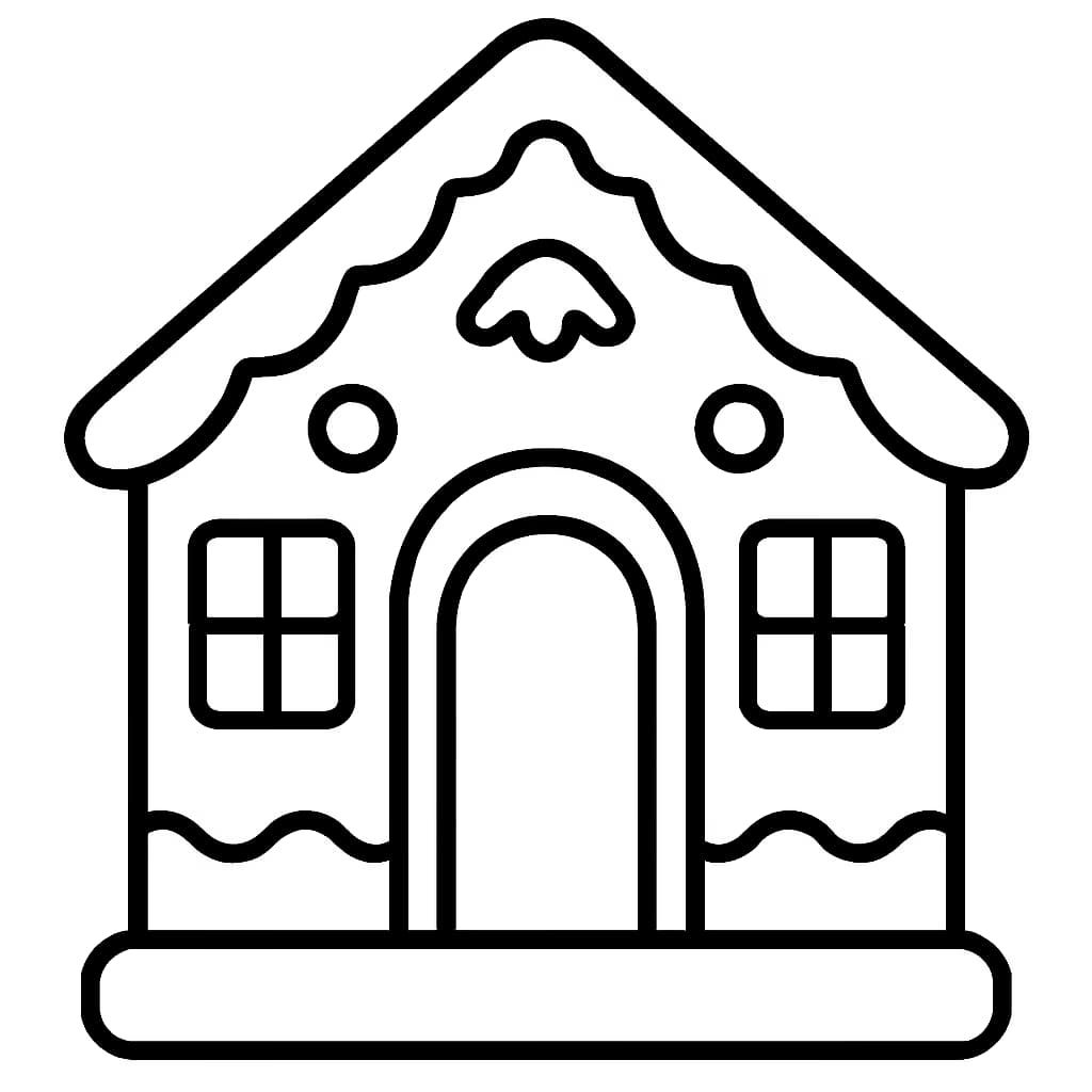 Gingerbread House Coloring Pages for Toddlers