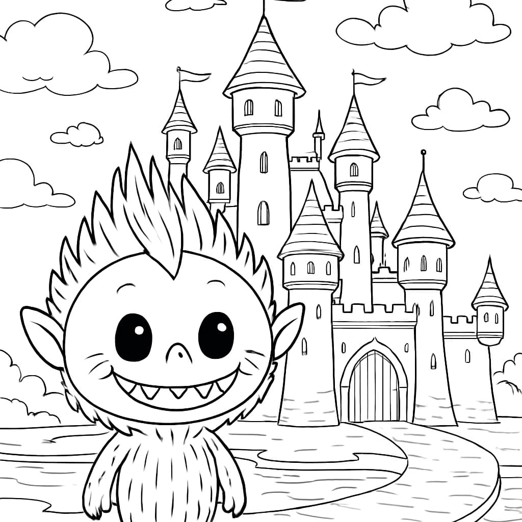 Labubu Ausmalbilder – Fantasy Castle