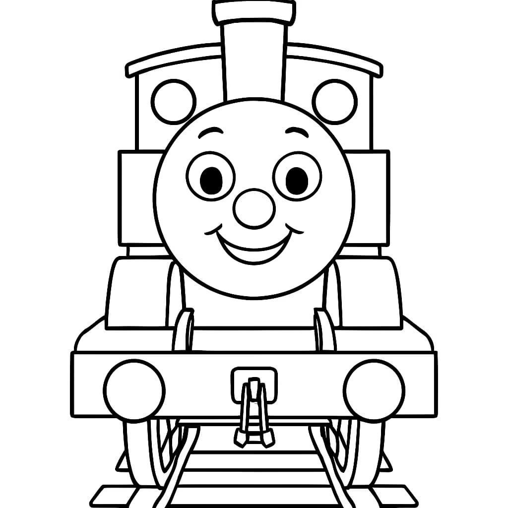 Train Coloring Pages β Cute Train Front View for Toddlers