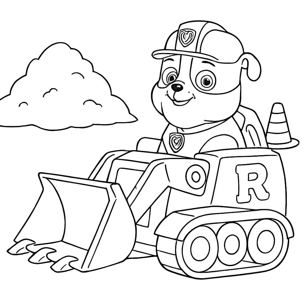 Paw Patrol 색칠공부 페이지 | 러블의 건설 현장