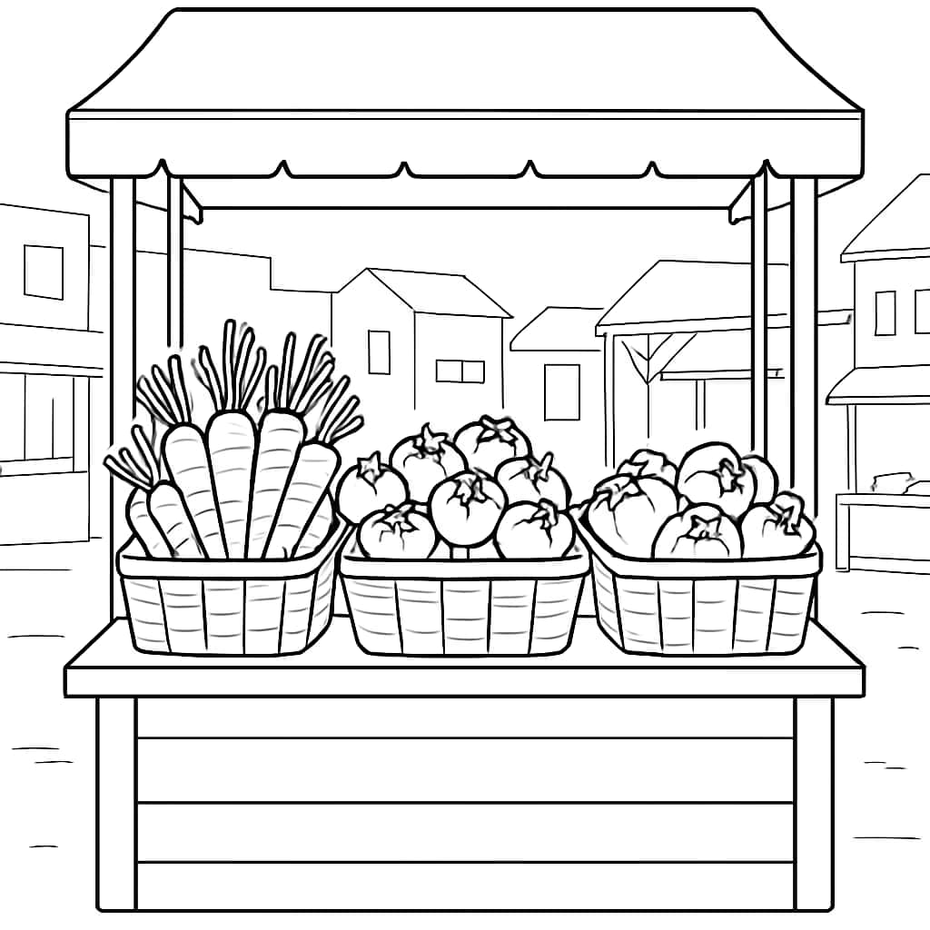 채소 색칠하기 페이지