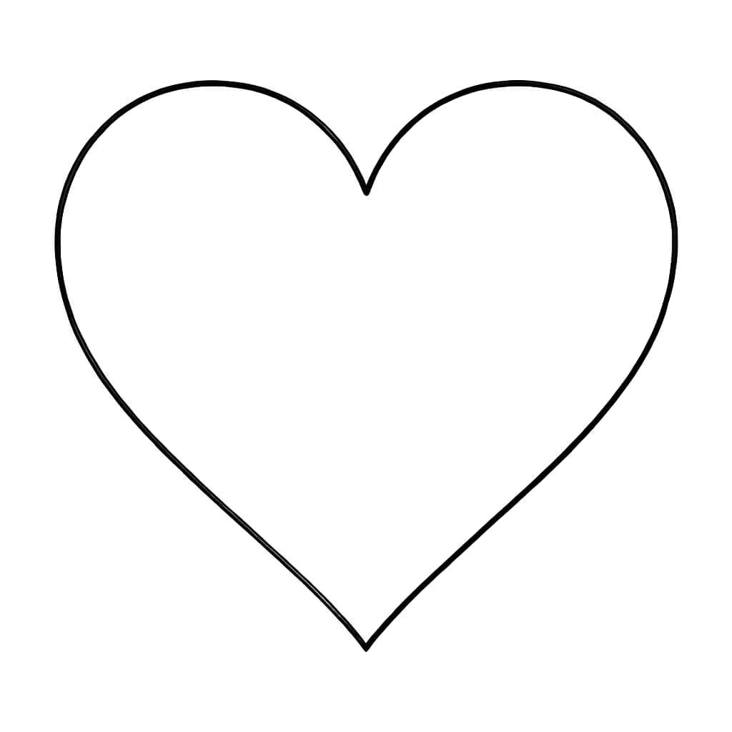 Heart Coloring Pages - Big Heart Outline for Toddlers