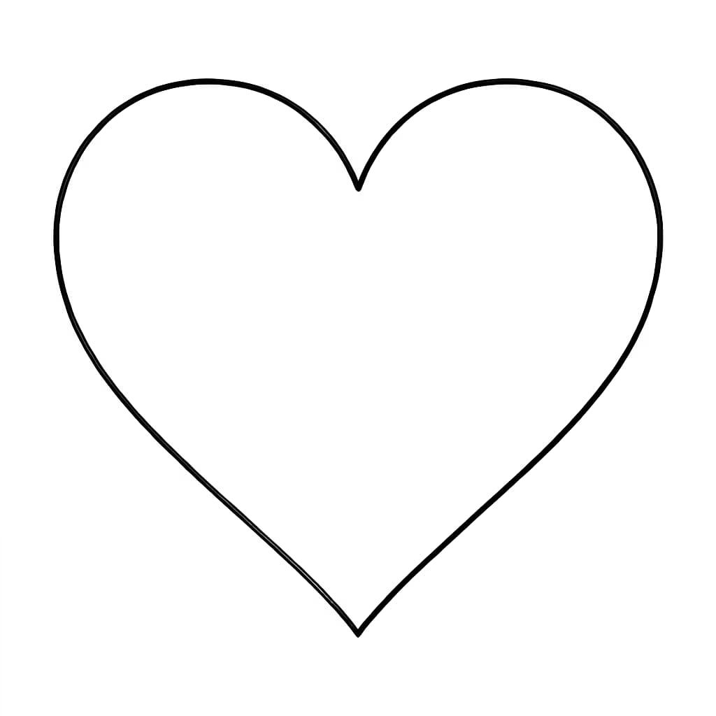 Heart Coloring Pages – Big Heart Outline for Toddlers