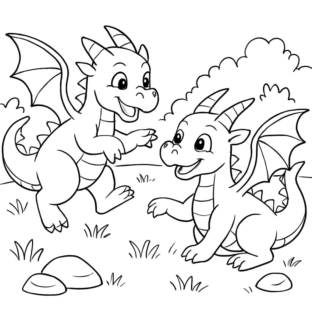 드래곤 색칠공부 페이지