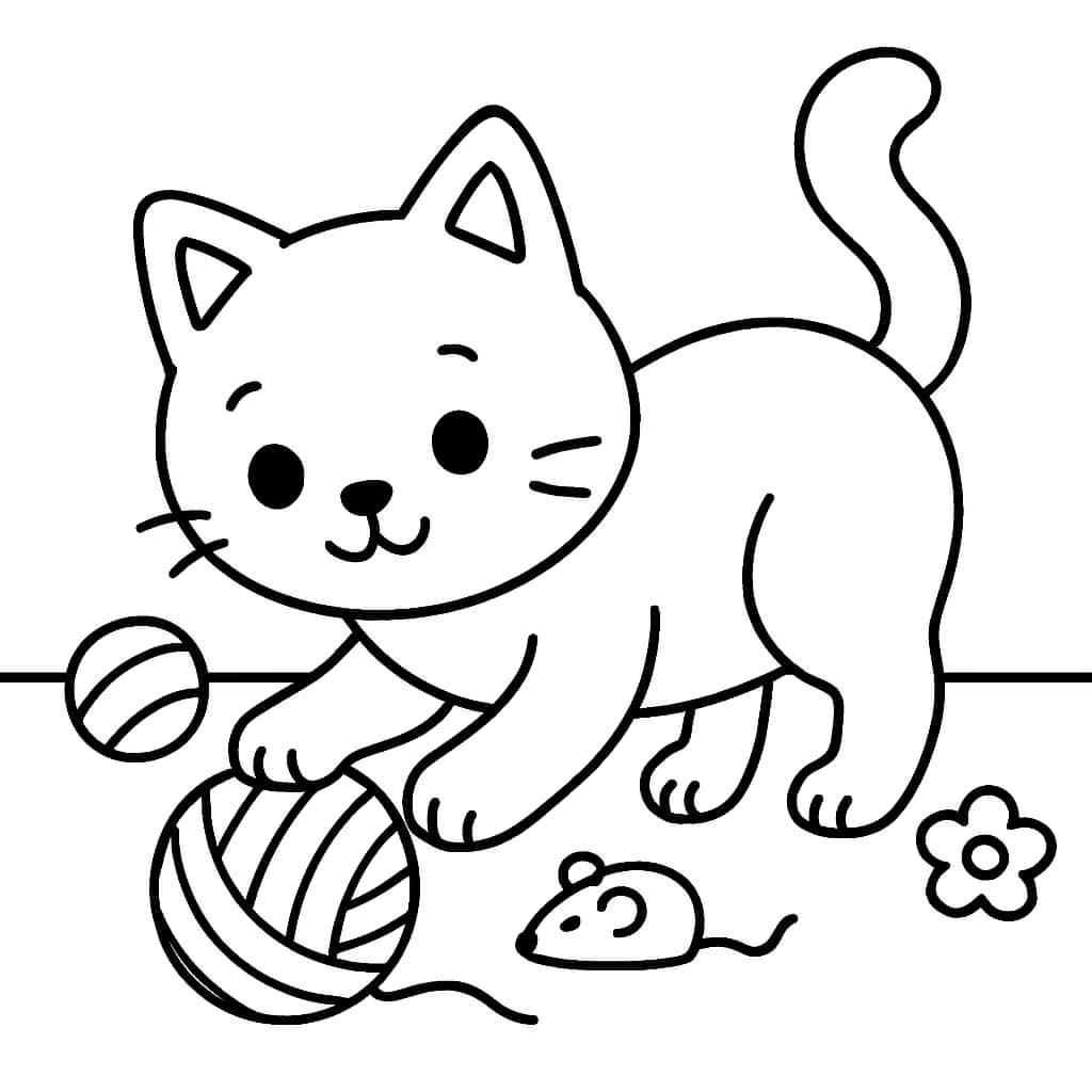 고양이 색칠 공부 페이지