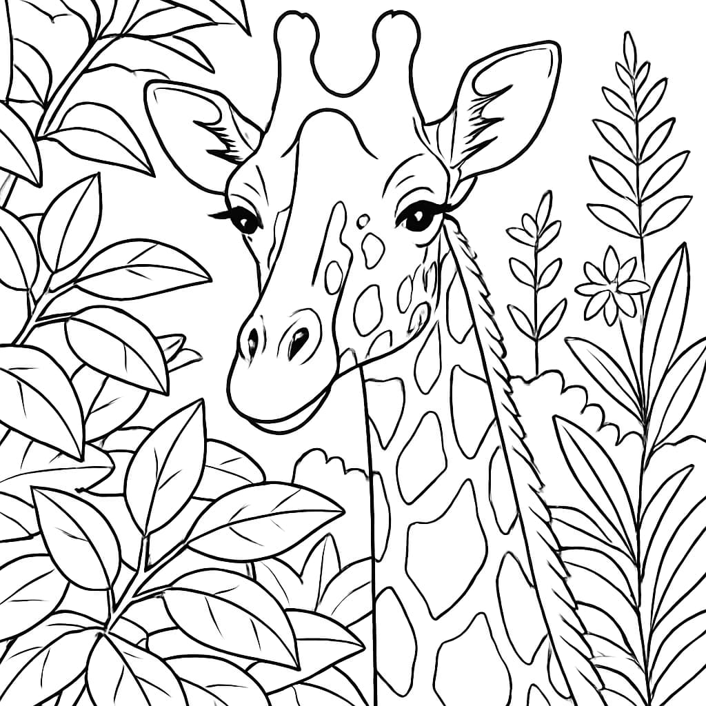 Páginas para colorear de jirafas