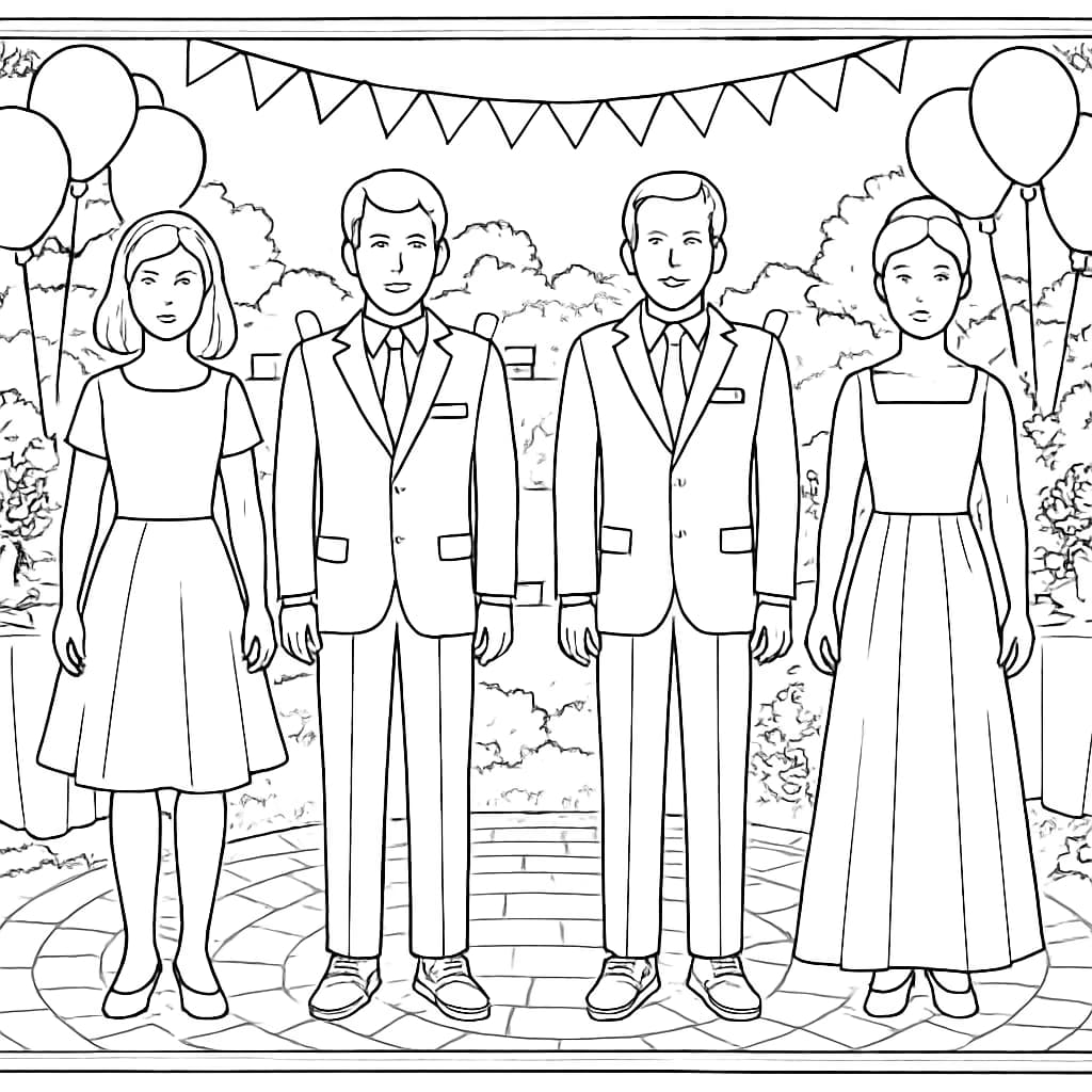 Paper Dolls Coloring Pages – Garden Party