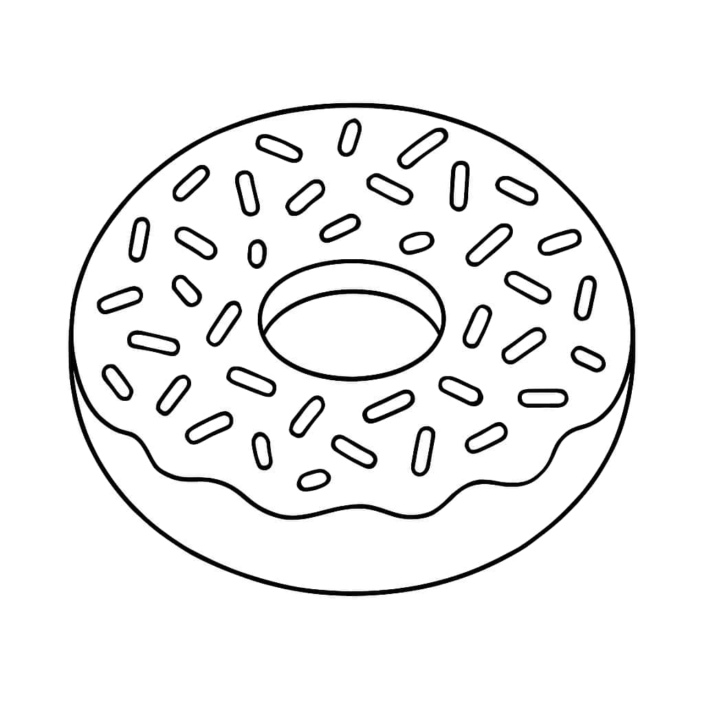 甜甜圈涂色页