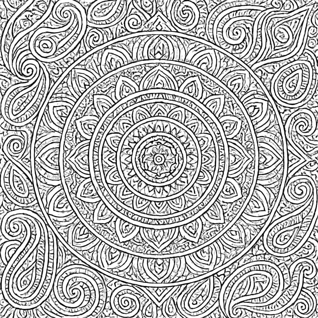 Раскраски мандала — этнический узор