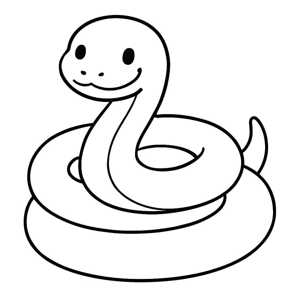 Cute Snake Coloring Pages for Toddlers
